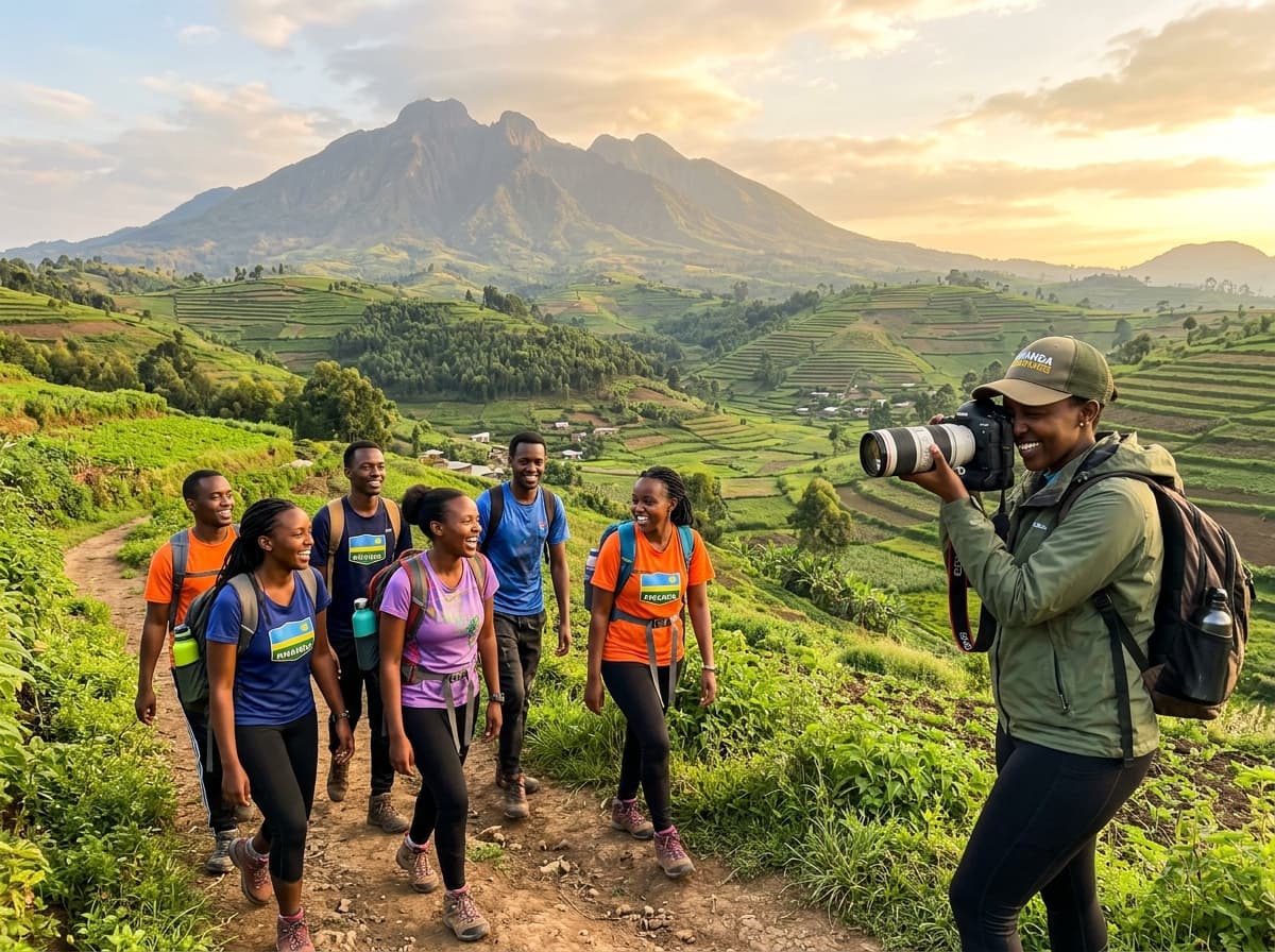 Scenic rolling hills, Virunga volcanoes & adventures